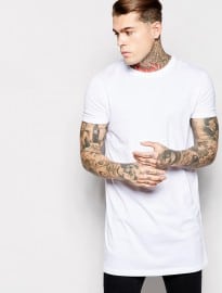 Asos Super Longline T-shirt With Skater Fit