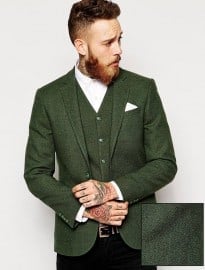 Asos Slim Fit Blazer In 100% Wool