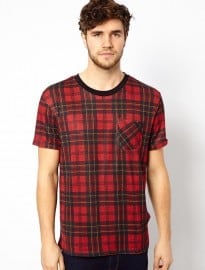 River Island T-shirt In Tartan Check