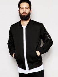Asos Bomber Jacket In Black