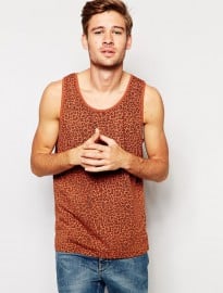 Selected Vest With Leopard Print