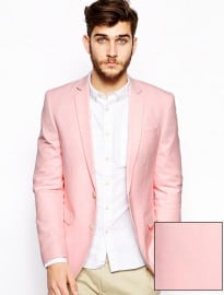 Asos Slim Fit Blazer In Oxford