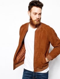 Asos Suede Bomber Jacket