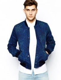 Paul Smith Jeans Bomber Jacket In Animal Print