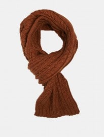 Asos Cable Scarf In Nep Yarn