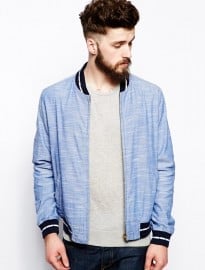 Gant Rugger Bomber Jacket In Linen