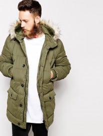 Asos Quilted Parka Jacket