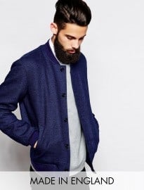 Asos Bomber Jacket In London Cloth Company Fabric