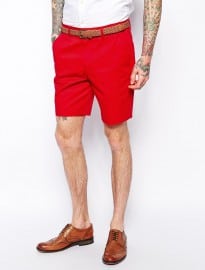 Asos Slim Fit Shorts In Red