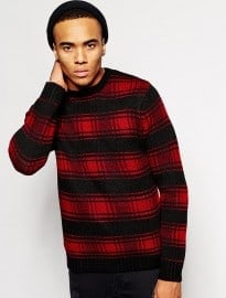 Native Youth Logger Check Knitted Jumper