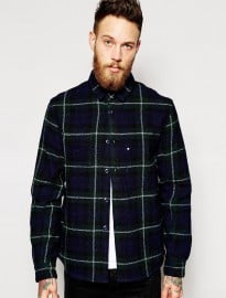 Asos Harris Tweed Overshirt With Check