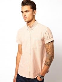 Asos Oxford Shirt In Short Sleeve