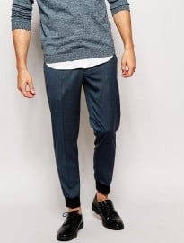 Asos Skinny Fit Smart Joggers With Rib Cuff