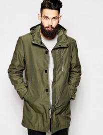 Only & Sons Parka With Fishtail & Bonded Seams