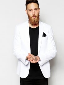 Asos Slim Fit Blazer In Jersey