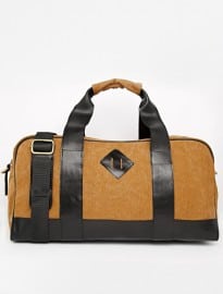 Asos Leather And Canvas Holdall
