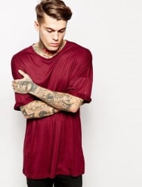 Asos T-shirt In Drapey Jersey With Oversized Fit And Dropped Shoulder