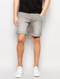 Selected Homme Grey Denim Shorts