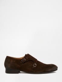 Hudson London Costello Suede Monk Shoes