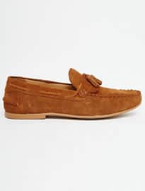 Asos Tassel Loafers In Suede
