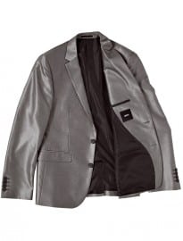 Asos Slim Fit Suit Jacket In Silver