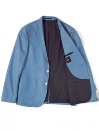 Asos Slim Fit Blazer In Chambray
