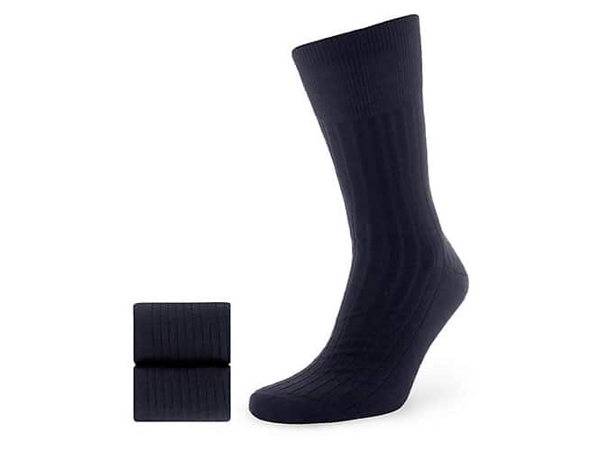 M&S 2 Pairs of Lambswool Blend Long Socks