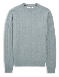 Ben Sherman Blue Cable Knit Jumper