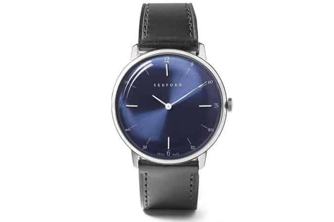 SEKFORD Type 1A Stainless Steel And Leather Watch