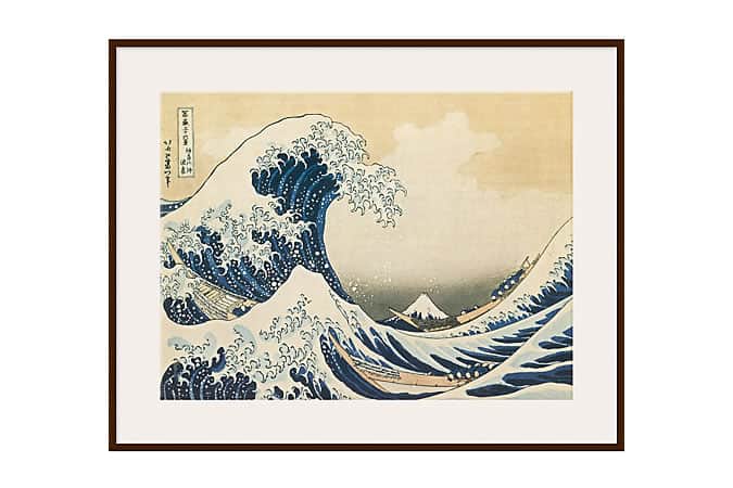 Katsushika Hokusai - The Great Wave off Kanagawa, Light Frame