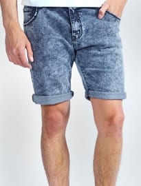 Acid Wash Denim Shorts