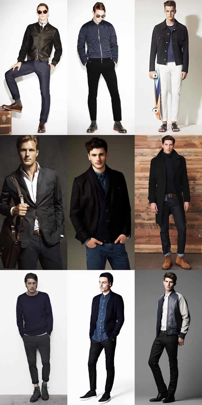 Men's Navy and Black Lookbook