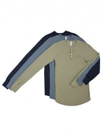 American Apparel Baby Thermal Long Sleeve Henley 3-pack
