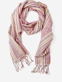 Paul Smith Accessories Multi Stripe Yarn Dyed Silk Scarf