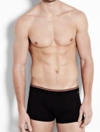 Paul Smith Accessories Black Stretch Cotton Waist Stripe Trunks