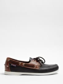 Sebago Black Brown Leather Preppy Docksides