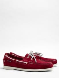 Sebago Red Waxed Suede Docksides