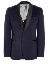 Wolsey 1755 Navy Wool Cashmere Spence Tux Blazer