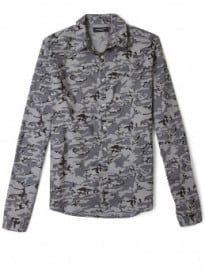 Passarella Death Squad X Boxfresh Grey Camo Slim Corree Shirt