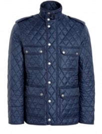 Burberry Brit Navy 4 Pocket Quilt Jacket