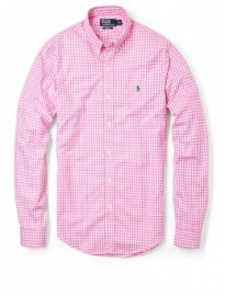 Polo Ralph Lauren Pink Gingham Poplin Slim Shirt