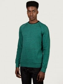 Paul Smith Mens Green Marl Cotton Sweat
