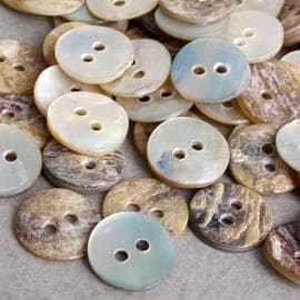 100 Mother Of Pearl Round Buttons