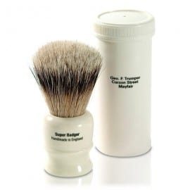 Super Badger Shaving Brush With Simulated Ivory Case