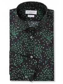Contemporary Tiny Green Leaves Shirt