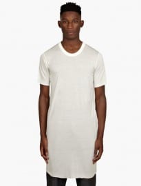 Rick Owens Men’s Off-white Long Length T-shirt