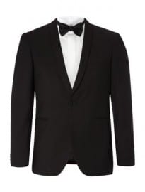 Derbyshire Black Tailored Fit Shawl Collar Dinner Jacket