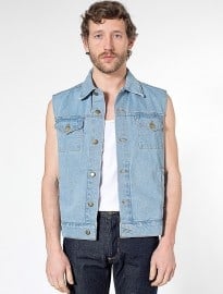 American Apparel Sleeveless Denim Jacket