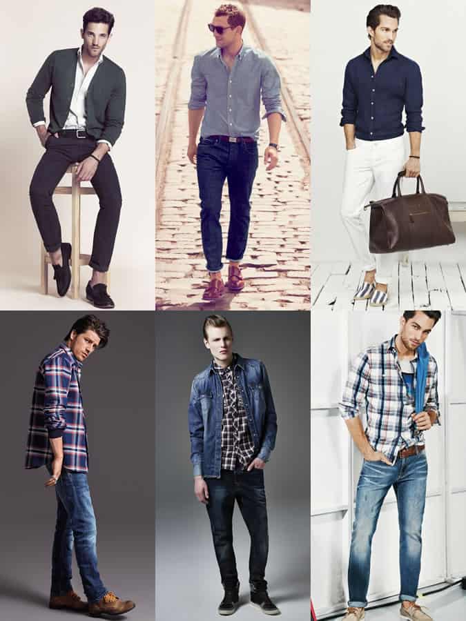Men's Casual Shirts Lookbook - Denim, Chambray, Oxford, Flannel and Checked Shirts