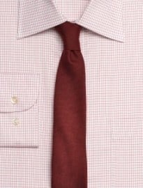 Red Microcheck Tailored Fit Shirt